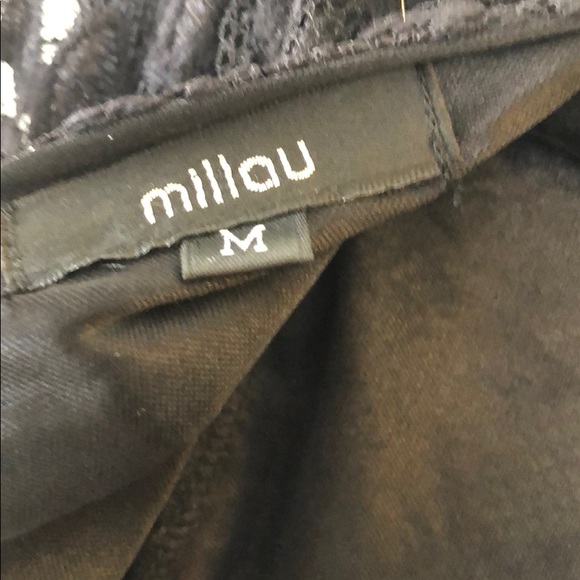 Millau Black open back long sleeve mini dress - Picture 4 of 4